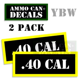 40 CAL Ammo Label Decals Box Stickers decals  2 Pack BLYW 3x1.15inches .40 CAL - Picture 1 of 2