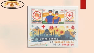 O) 2021 NIGER, MEDICINE, PANDEMIC, DELTA VARIANT, ALPHA, HERITAGE, EMBLEMS OF IN - Picture 1 of 1