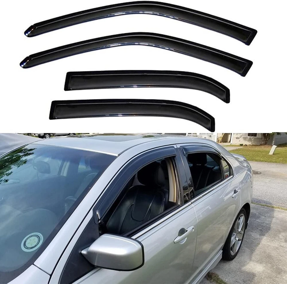 4Pcs Window Wind Deflector Window Visor for 2006-2012 ford Fusion - Image 1 of 4