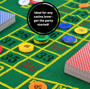 Roulette Wheel Latout Set Pad Felt Chip Rake Mat for Casino Party Game 10inch UK
