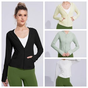 Women Long Sleeve Zip Shirt Jacket Sun UV Protection Quick Dry Sports Coat Top - Picture 1 of 23