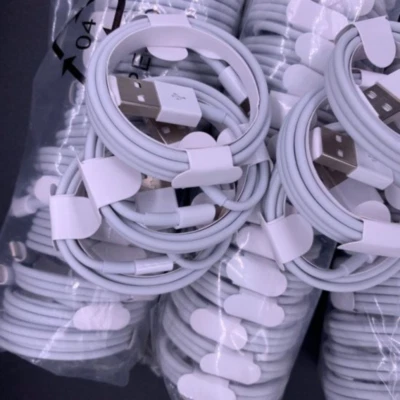 Lote a granel para Apple iPhone 13 12 11 8 7 6 cable de carga USB 3 pies 6 pies cable cargador Foto 1 de 4