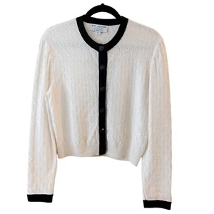 St. John Evening by Marie graue Strickjacke Pullover Strassknöpfe Damengröße 6 - Bild 1 von 14