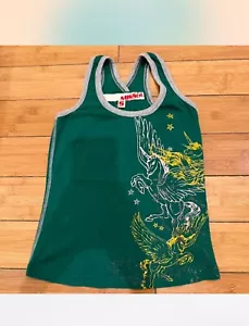Miss sixty vintage Green and yellow Unicorn Pegasus Tank Top Sz S - Picture 1 of 6