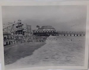 11/26/1920 Snapshot Long Beach The Pike & Beach From Silver Spring Pier RRP 293 - Picture 1 of 5
