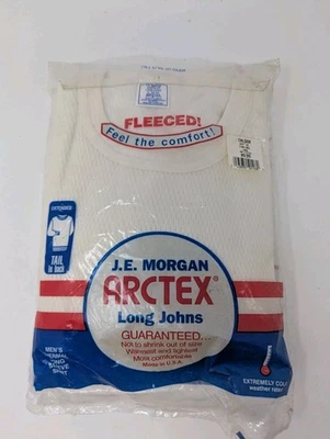 New NOS Vtg JE Morgan Arctex L Long John Sleeve Shirt Thermal Top Made In USA - Image 1 of 4