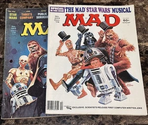 1978 MAD Magazine #196 G+ & #203 G+ Parodie Star Wars LOTTO di 2 - Foto 1 di 17