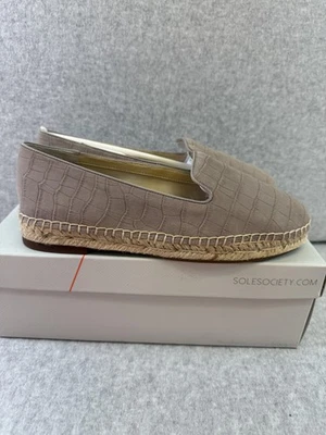 Zapatos Sole Society para mujer talla 8M SO-SAMMAH cocodrilo gamuza alpargata plana Foto 1 de 4