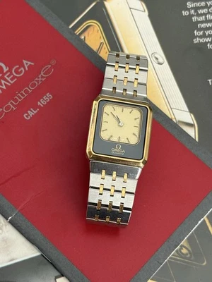 Rare Vintage Omega Equinoxe Reverso Two-Tone Ana-Digi Men’s Watch 1980s - Read - Image 1 of 4