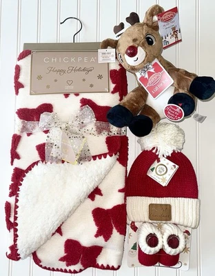 My 1st Christmas Photo Op Set ~ Manta, Sombrero y Botín’s y Musical Rudolph🎄 Foto 1 de 4