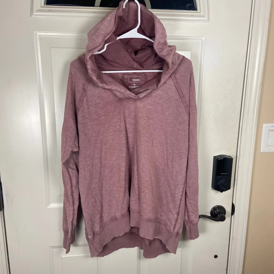Sonoma Goods For Life Women's XL Hoodie Pullover Long Sleeve Mauve Casual - Image 1 of 4