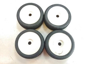 4x Jconcepts Hybrids 1/8 Buggy Tires #3048 on Proline 17mm Hex Wheels Used Good - Picture 1 of 7