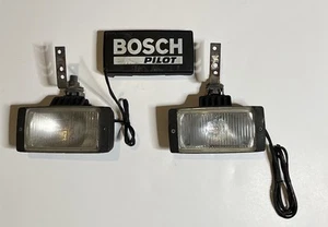 BOSCH 55w rectangular clear Fog Driving Lamps Pair with Cover Original Complete - Picture 1 of 17