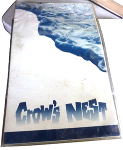 MENÚ VINTAGE SANTA CRUZ CALIFORNIA CROW"S NID - Imagen 1 de 4