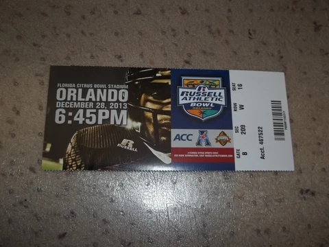 Louisville Cardinals Football Teddy Bridgewater Russell Athletic Bowl Ticket Cover