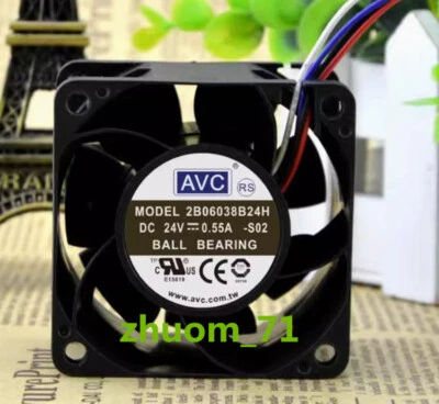 1PC AVC 2B06038B24H-S02 6038 24V 0.55A High air volume inverter fan - Image 1 of 4