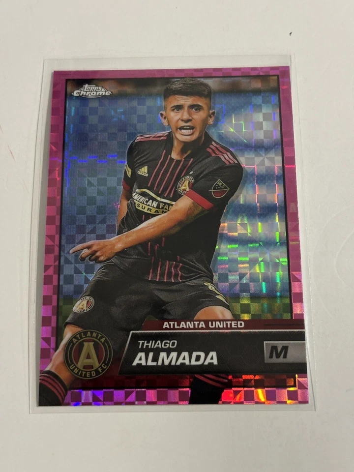 2023 Topps Chrome MLS Soccer Thiago Almada Pink X Refractor Atlanta United - Image 1 of 1