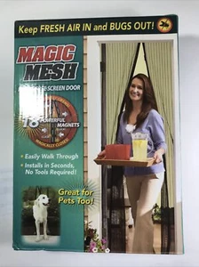 Nuevos imanes de puerta con pantalla manos libres Magic Mesh como se ve en TV en caja anti-bugs E3 - Imagen 1 de 2