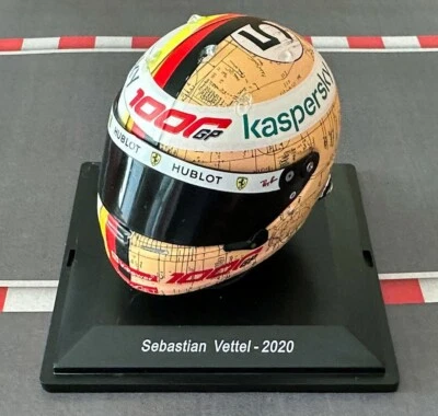RARE 1:5 Casco Helmet F1 SEBASTIAN VETTEL 2020 Tuscan GP FERRARI SPARK +Magazine - Image 1 of 4