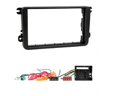 MOTOR GUARD Double Din CD Radio Stereo Fitting Kit Fascia Wiring For VW Caddy 2004 onwards