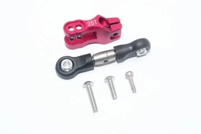 GPM Red Aluminum 25T Servo Horn w/Stainless Steel Linkage for Traxxas UDR - Image 1 of 2
