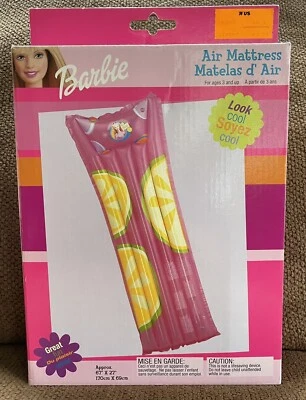 Colchão de ar inflável/flutuante vintage 2002 sem caixa/novo na caixa Barbie piscina frete grátis - Imagem 1 de 4