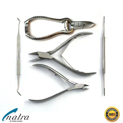 5er Zangen Set Pediküre Nagelzange Feile Eckenheber Nagelhautzange Eckenzange - Bild 1 von 4