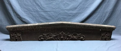 Antiguo cabezal de ventana superior pico frontón de hierro fundido 10x52 Shabby de colección elegante 7-23B Foto 1 de 4