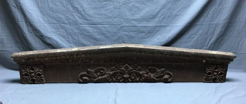 Antique Window Header Peaked Top Cast Iron Pediment 10x52 Shabby VTG Chic 7-23B Cover