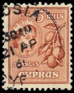 CYPRUS 170 (SG175) - Queen Elizabeth II "Oranges" (pf36516) - Picture 1 of 1