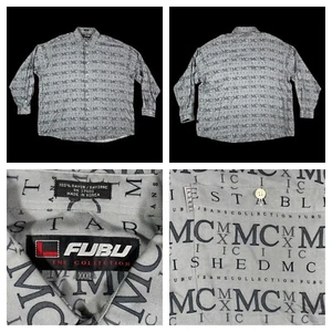 Camisa De Colección Años 90 Y2K FUBU Para Hombres 3XL Con Botones Manga Larga Estampado MCMXCII - Imagen 1 de 15