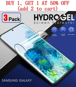 3-Pack HYDROGEL Screen Protector For Samsung Galaxy S24 S23 S22 S21 Plus Note 20 - Picture 1 of 10