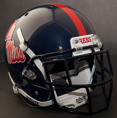 *CUSTOM* OLE MISS REBELS Schutt XP GAMEDAY Football Helmet w/ EGOP Facemask Cover