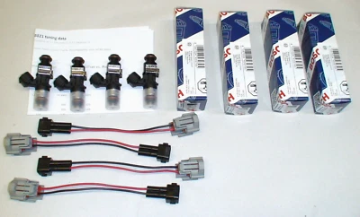 4 nuevos inyectores de combustible originales Bosch 210lb 2200cc 2002-11 Honda Civic Si K20 2,0 L Foto 1 de 4