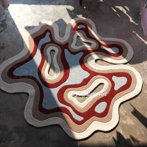 Irregular Shaped Hand Tufted Rug Kids Room Play Area Carpets Kids Rugs Odd shape - Picture 1 of 7