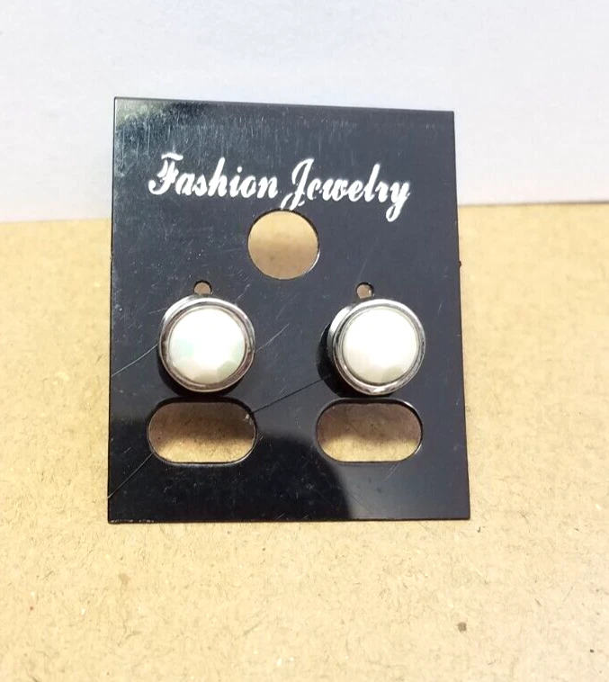 Silver Tone Multi Color Rhinestone Fake  Ear Taper Cheater Expander Stretcher - Image 1 of 4