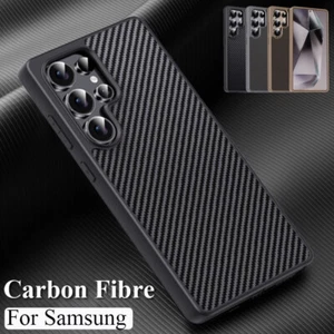 Phone Case For Samsung Galaxy S25 S24 FE S23 Ultra Carbon Fibre Shockproof Cover - Picture 1 of 13
