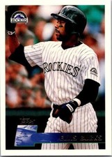 1996 Ellis Burks Colorado Rockies Topps Baseball Card # 123
