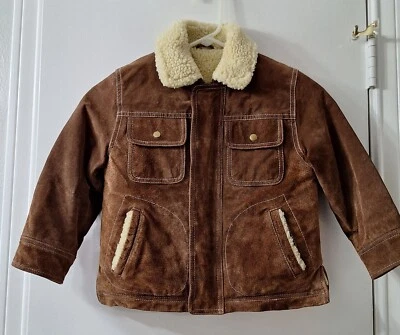Wilsons кожи Kids коричневый замши натуральной кожи шерпа с подкладкой пальто Xtra маленький XS - Изображение 1 из 4