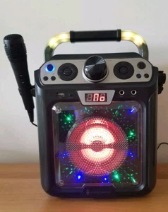 Used Once - THE SINGING MACHINE Karaoke Machine Microphone & CD Player BLACK - Picture 1 of 9