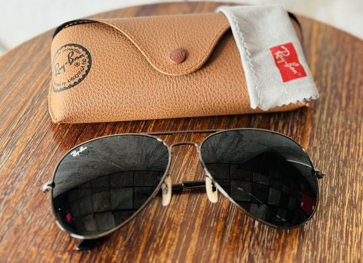 Ray-Ban Gray Aviator Mirrored Sunglasses for Men | eBay Ray-Ban Gray Aviator Mirrored Sunglasses for Men | eBay