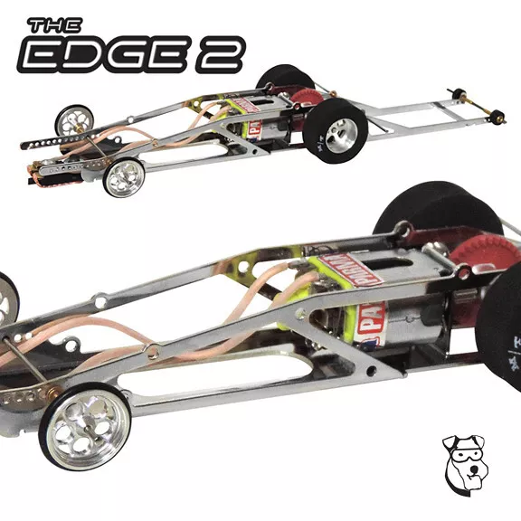 #453 1/24 PARMA EDGE 2 Slot Car DRAG RTR - NO BODY Super 16D Motor - 3/32" Axle - Image 1 of 1