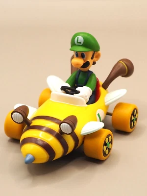 Mini figura de juguete de coche retroceso Luigi Super Mario Bros Mario Kart Japón K596 Foto 1 de 4