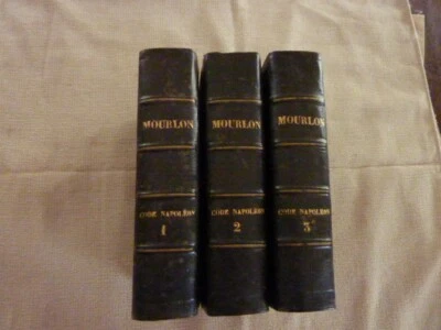 Lot 3 livres (série complète) : CODE NAPOLEON par MOURLON  1864 - Photo 1/4