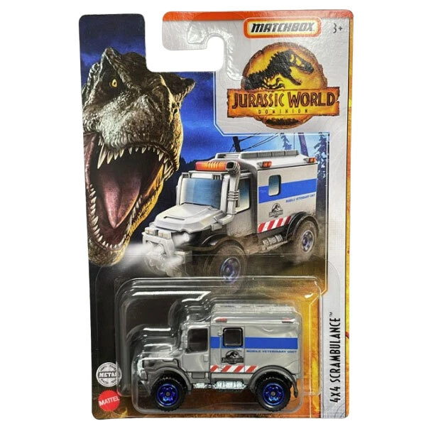 Mattel - Vehículos de juguete Matchbox - Jurassic World Dominion - 4 x 4 SCRAMBULANCE Foto 1 de 1