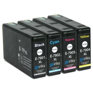 4 Ink Cartridges XL (Set) for Epson Workforce Pro WF-4630DWF, WF-4640DTWF - Picture 1 of 4