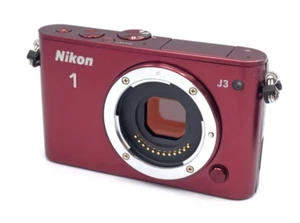 USED Nikon 1 J3 14.2MP Digital Camera Red Body Only FREESHIPPING - Picture 1 of 1