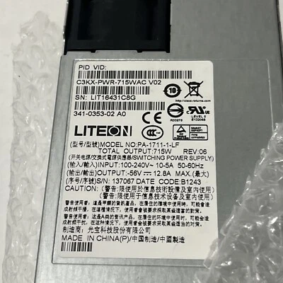 C3KX-PWR-715WAC (2) C3KX-PWR-350WAC (1)  & (3) Delta Electronics - Image 1 of 4