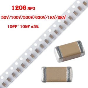 1206 SMD/SMT Ceramic Capacitors 50V/100V/500V/630V/1KV/2KV 10pF~10nF Capacitor - Picture 1 of 4