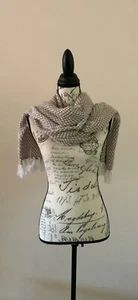 Fall Winter Woven Scarf with Tassels Made India New w/o Tags 74" Length - Picture 1 of 8